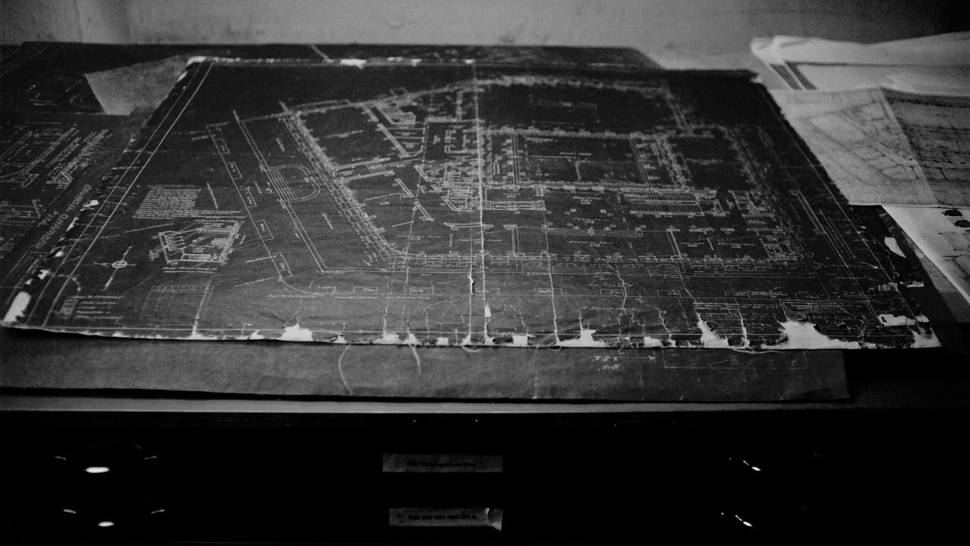 RIOT, NYC Creative Agency: Faded blueprint of the U.S. Chamber’s original architectural plans Faded blueprint of the U.S. Chamber’s original architectural plans