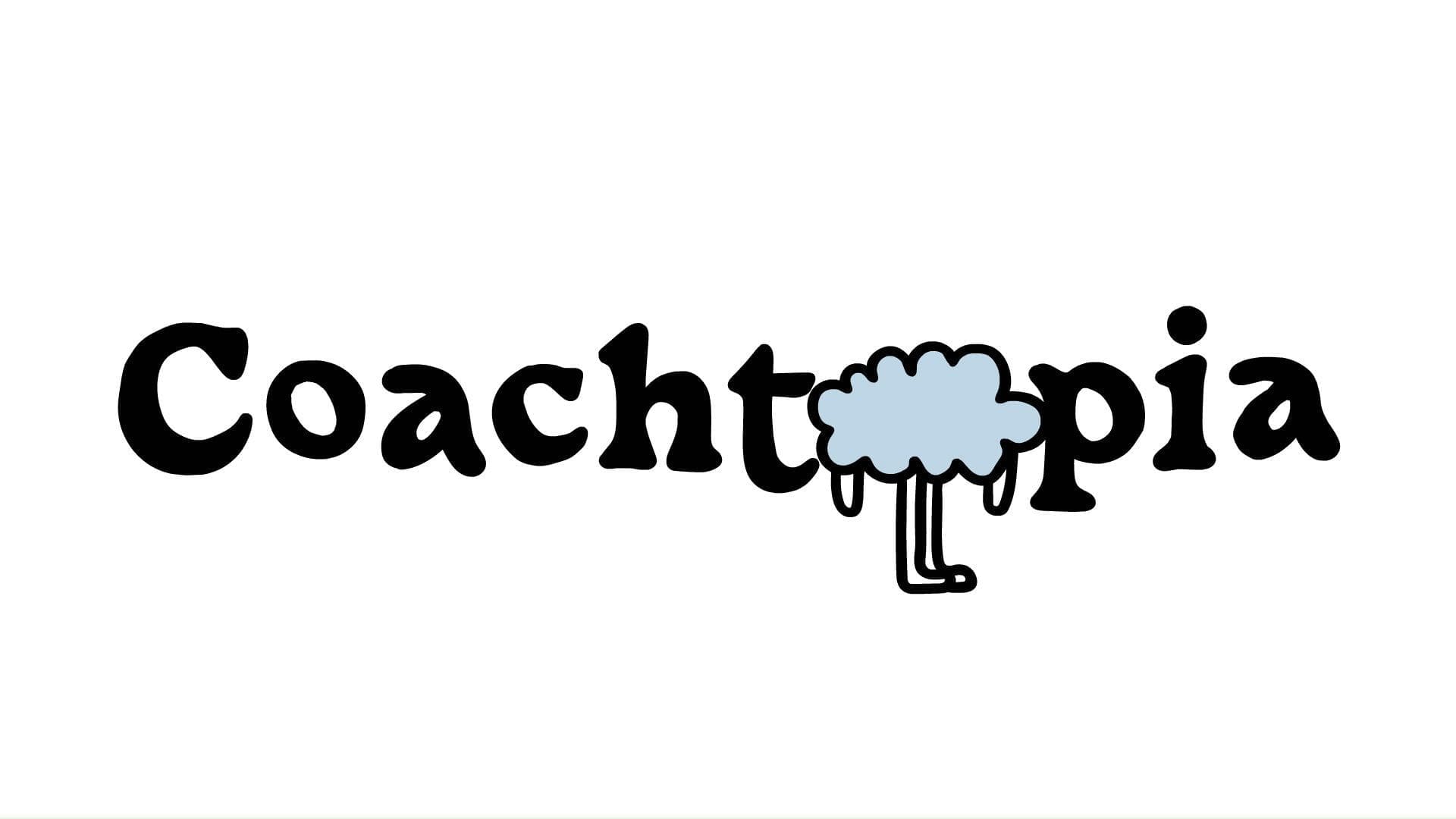 Coachtopia logo with a unique cloud design