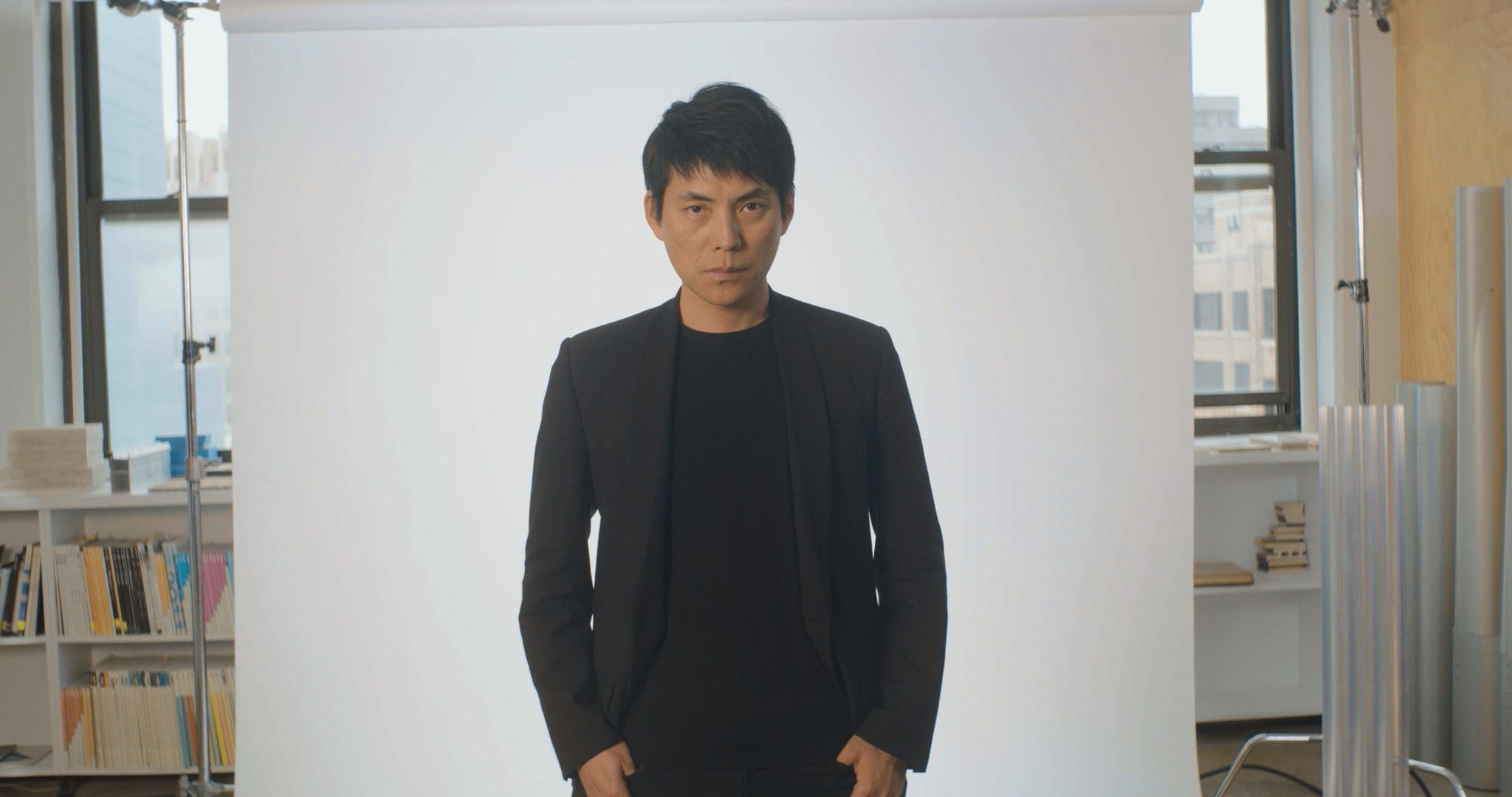RIOT, NYC Creative Agency: Shohei Shigematsu, partner at OMA, captured in a studio portrait showcasing his focused and visionary approach to architecture. Shohei Shigematsu, partner at OMA, captured in a studio portrait showcasing his focused and visionary approach to architecture.