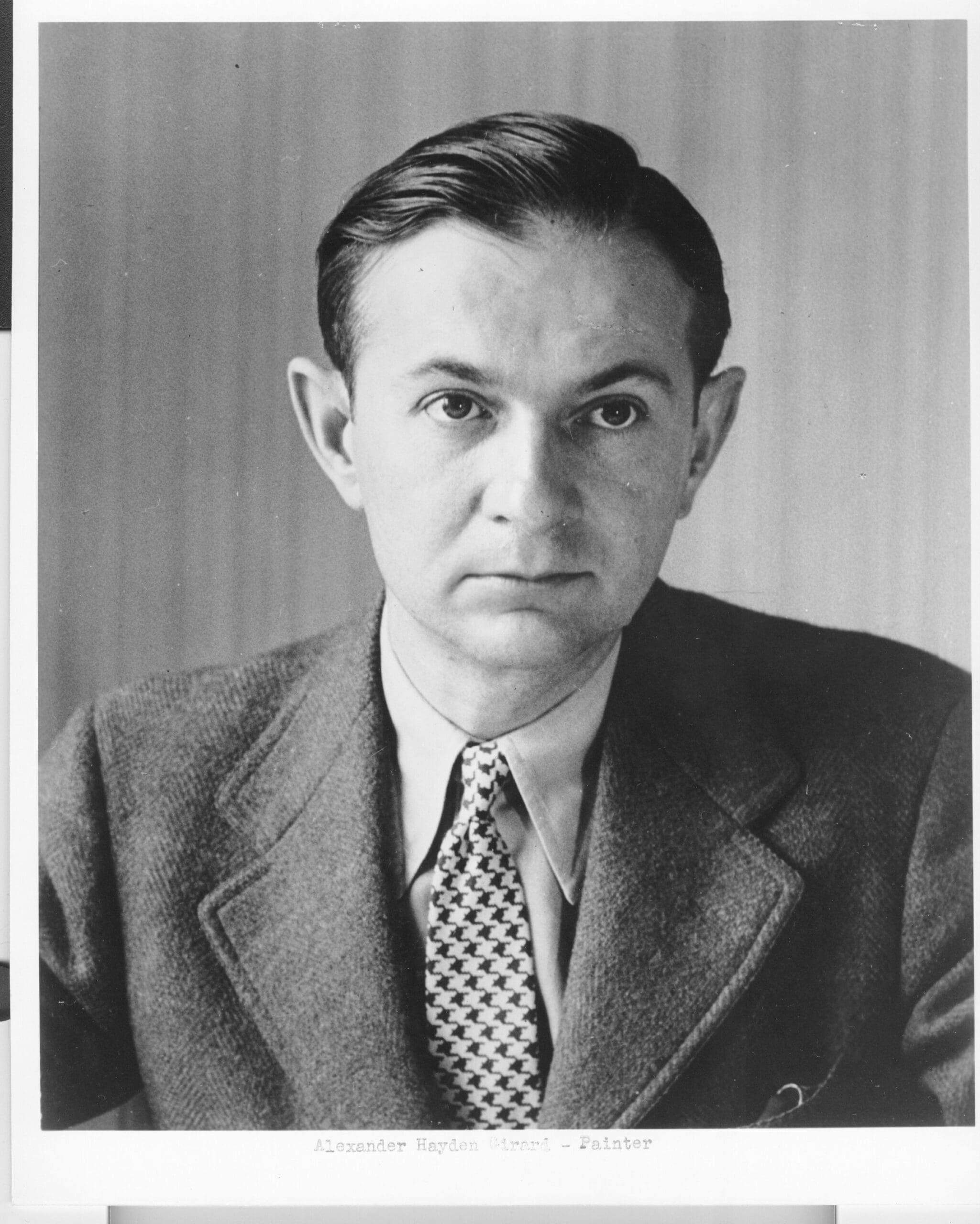 Black and white portrait of Alexander Hayden Girard