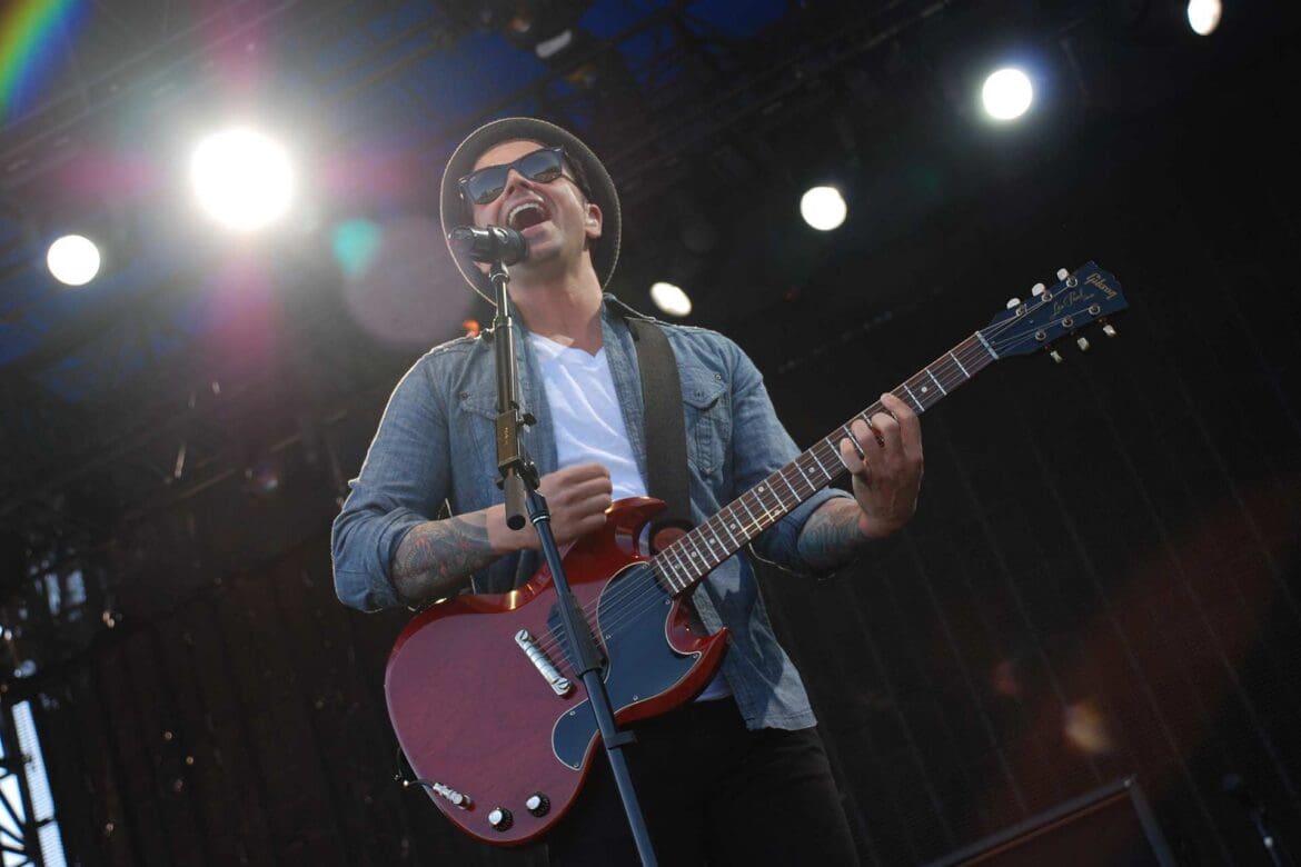 Chris Carrabba of Dashboard Confessional performing live at Voodoo Fest