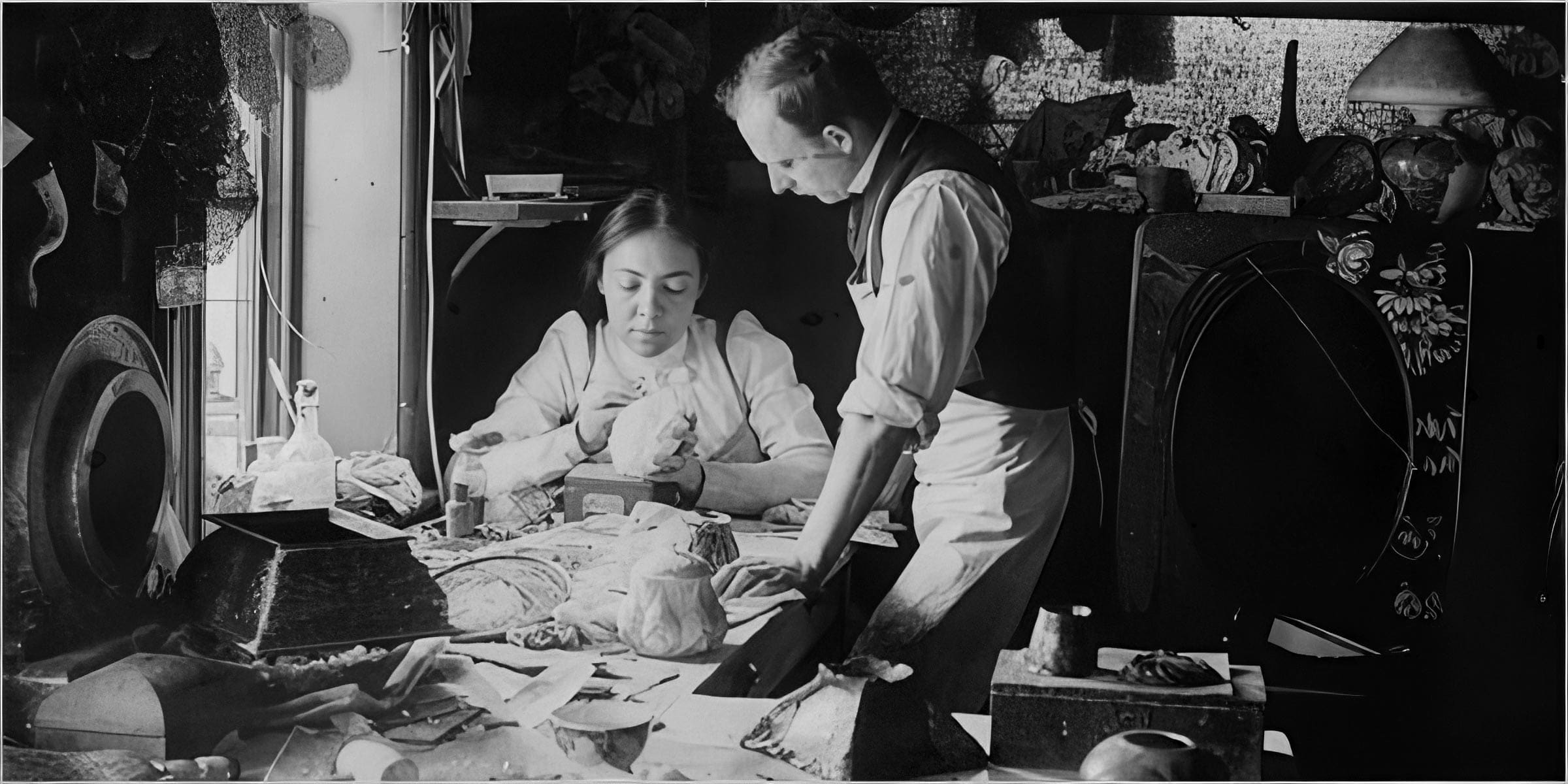 RIOT, NYC Creative Agency: Clara Driscoll, Tiffany glass designer, working in her studio in 1901. Historic photograph via Wikimedia Commons. Clara Driscoll, Tiffany glass designer, working in her studio in 1901. Historic photograph via Wikimedia Commons.