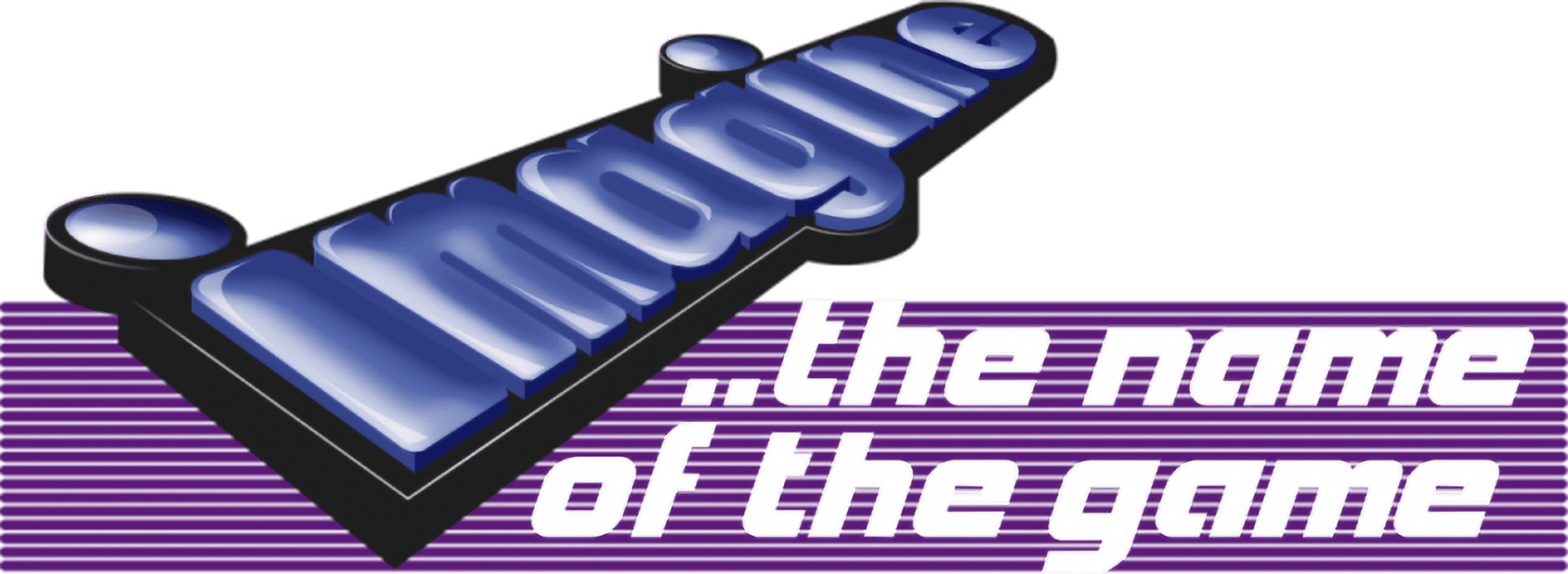 RIOT, NYC Creative Agency: Imagine Software logo with blue text and the slogan ‘the name of the game.’ Imagine Software logo with blue text and the slogan ‘the name of the game.’