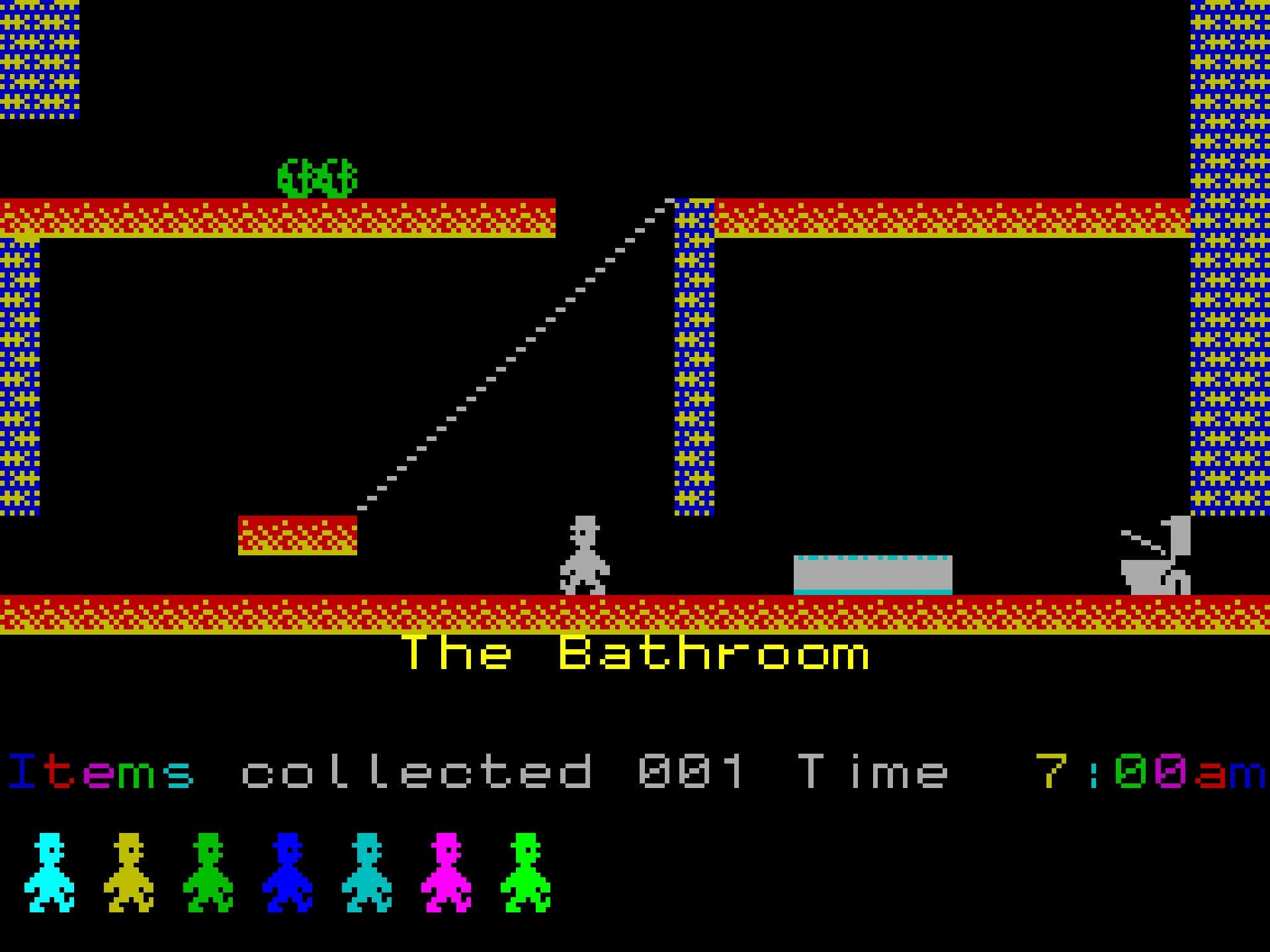 RIOT, NYC Creative Agency: Jet Set Willy Spectrum screenshot in the Bathroom level Jet Set Willy Spectrum screenshot in the Bathroom level