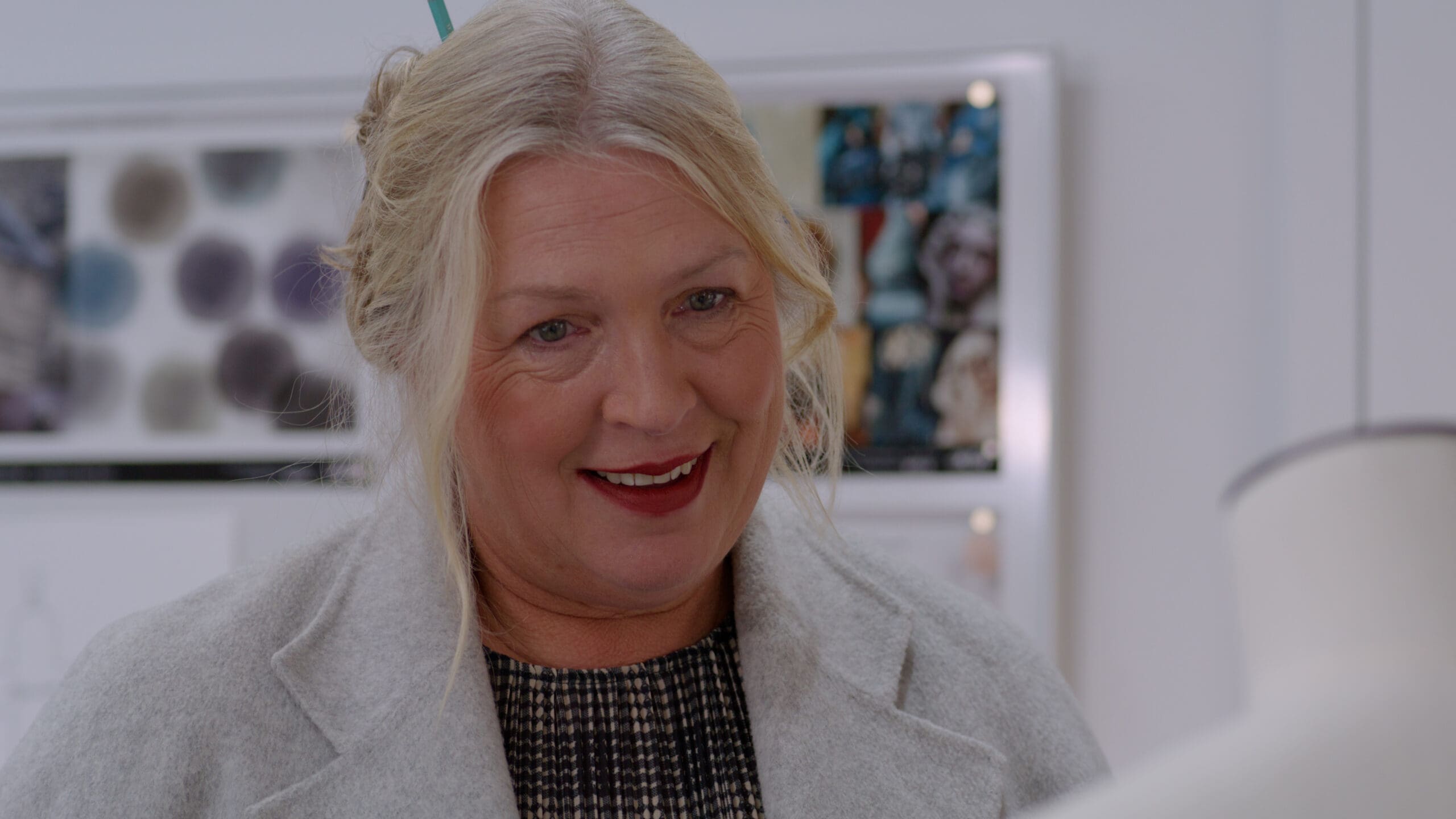 Kate Hawley smiling during interview for The First Part Is the Dreaming