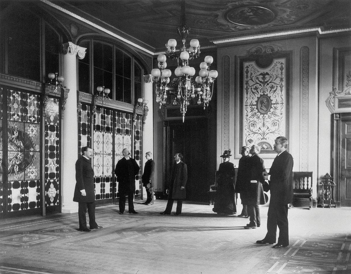 RIOT, NYC Creative Agency: President Chester Arthur’s White House Entrance Hall featuring Louis Comfort Tiffany’s ornate glass screen President Chester Arthur’s White House Entrance Hall featuring Louis Comfort Tiffany’s ornate glass screen