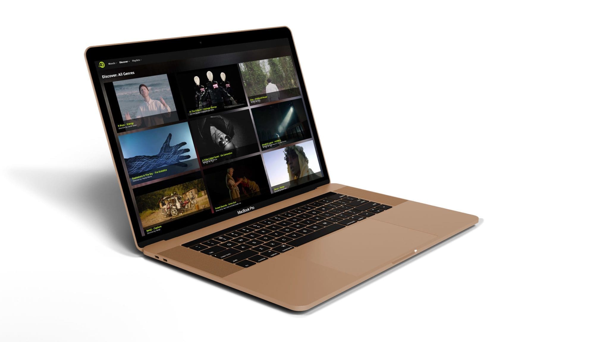 AltSounds | Desktop & Mobile Design and User Interactions: Macbook Pro View