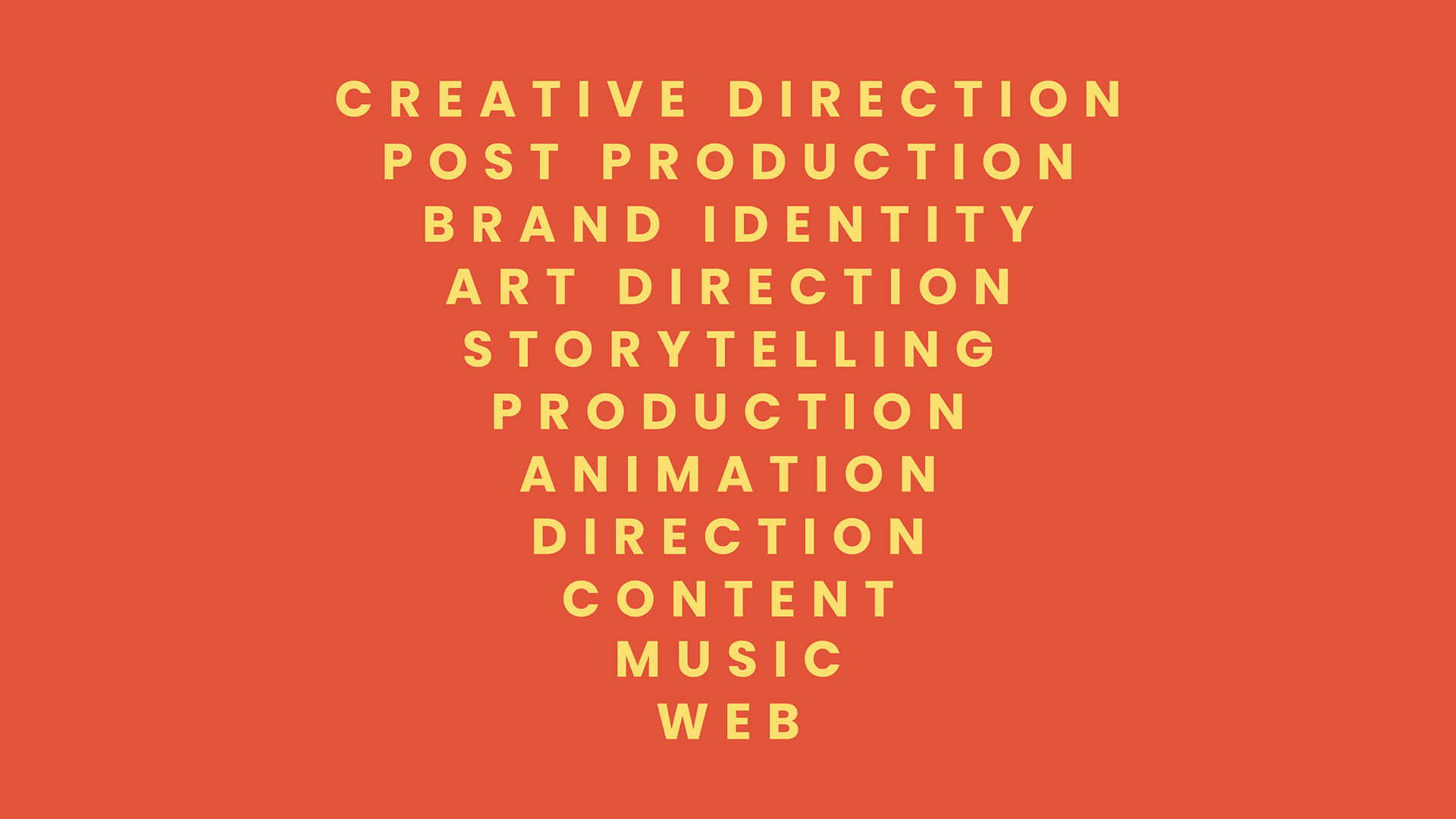 RIOT capabilities graphic showing strategy, storytelling, production, and design