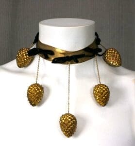 Schiaparelli Haute Couture Pine Cone Necklace designed by Jean Schlumberger