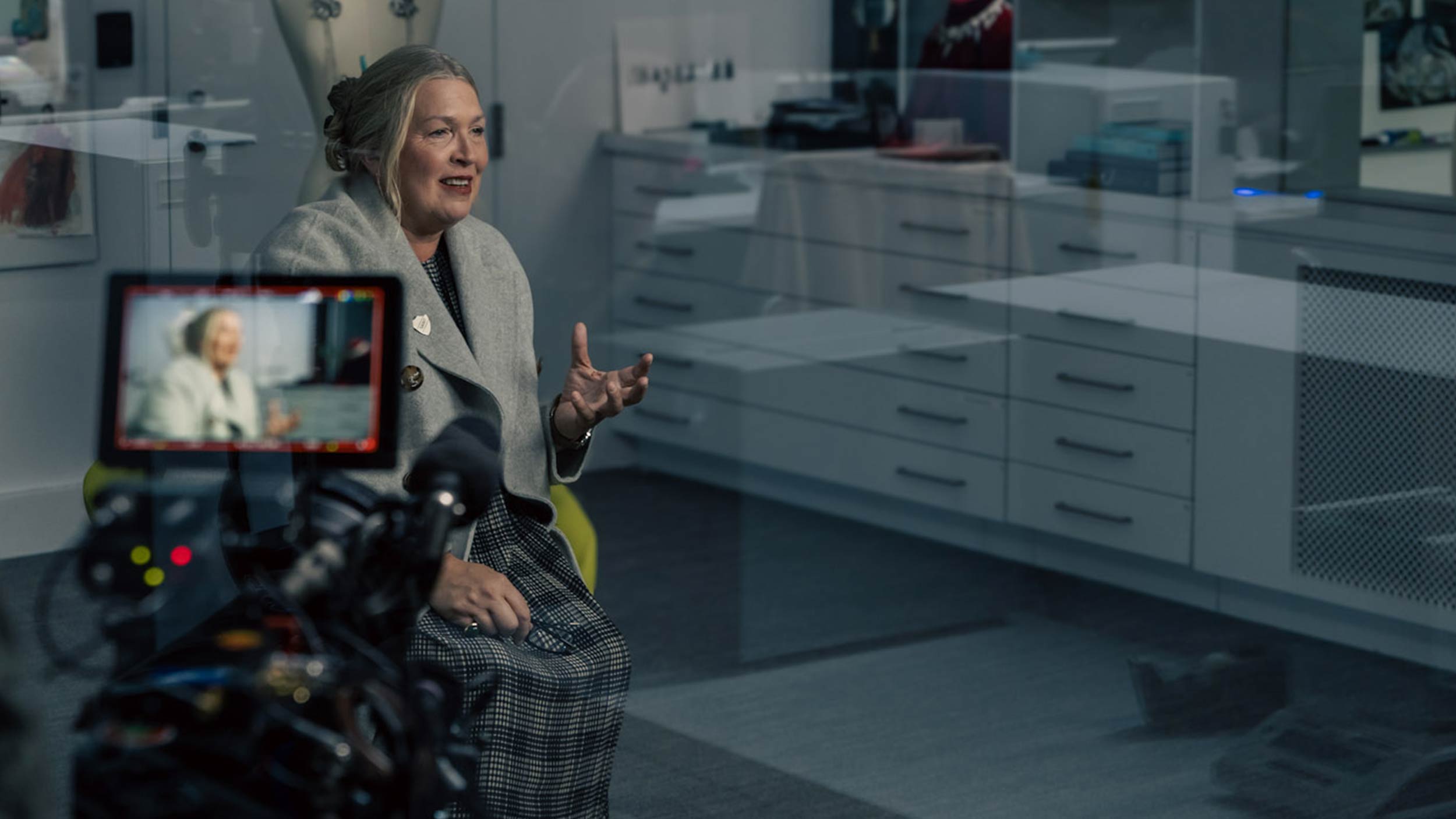 Costume designer Kate Hawley filmed behind the scenes during Tiffany x Frankenstein, captured by RIOT.