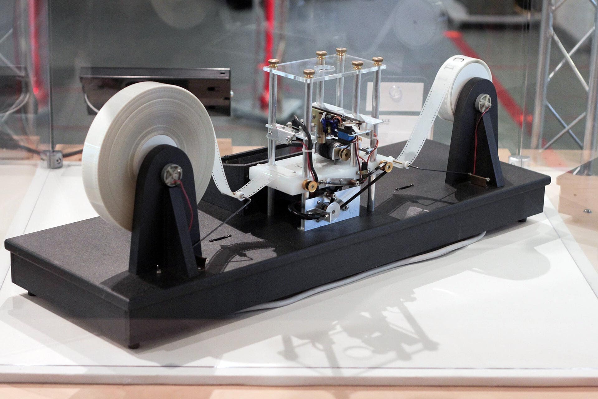 Turing Machine Model displayed in 2012, a physical representation of Alan Turing’s theoretical machine.